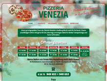 Tablet Screenshot of pizzeria-venezia-werth.de